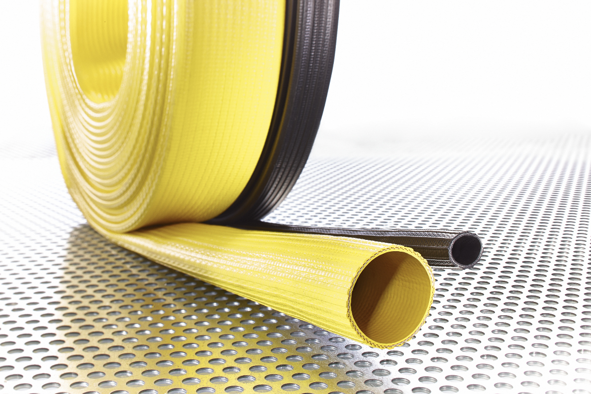 FLEXIBLE DE REFOULEMENT ENROULABLE A PLAT POUR AIR COMPRIME